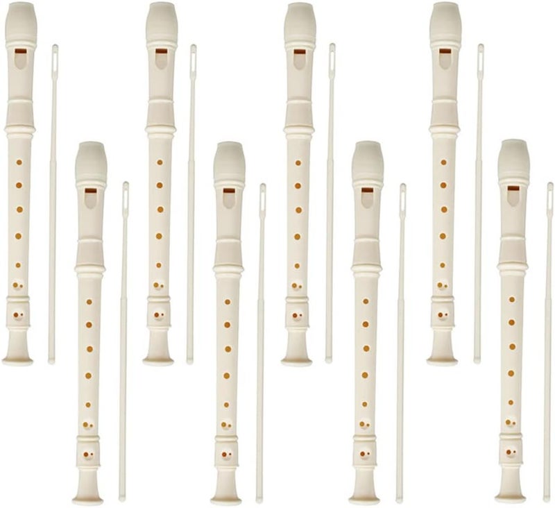 Plzoslly 12 Pieces 8 Hole Descant Soprano Recorder for beginner, Plastic Music Recorder Instrument Music Flute with Cleaning Rod - Image 1
